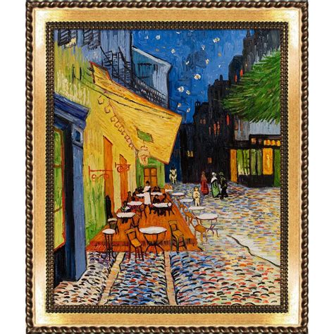 Tori Home Cafe Terrace At Night By Vincent Van Gogh Framed Painting