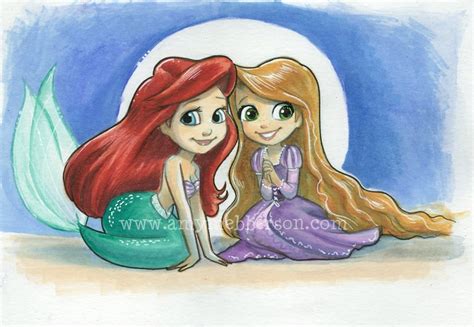 Ariel And Rapunzel Disney Princess Fan Art 33355564 Fanpop