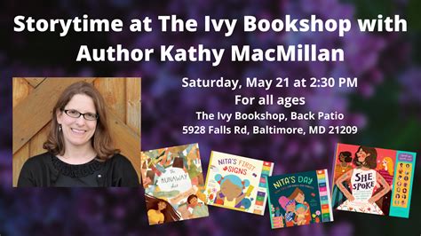 Join Me For Storytime At The Ivy Bookshop This Saturday Kathy Macmillan