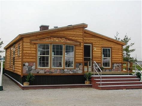 Image Result For Log Cabin Double Wide Mobile Homes Casas M 243 Veis De