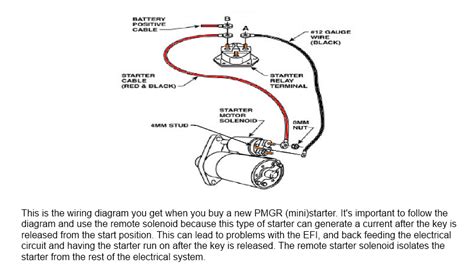 The starter solenoid wiring diagram with starter relay shows in the following fig. Rookie Help: New Starter | Mustang Forums at StangNet