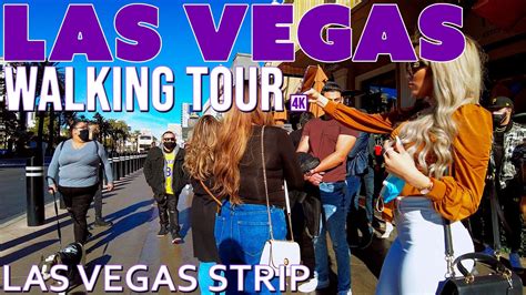 Las Vegas Strip Walking Tour 1221 1230 Pm Youtube