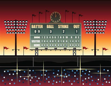 Royalty Free Baseball Scoreboard Clip Art Vector Images