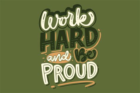 Work Hard And Be Proud Graphic By Monogram Lovers · Creative Fabrica