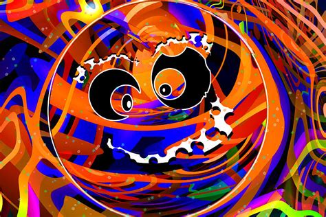 Psychedelic Pumpkin Digital Art By Phil Sadler Fine Art America