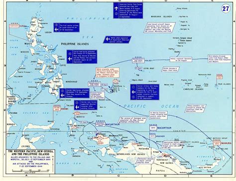 Map Map Depicting Allied Advances In The Southwestern Pacific Ocean