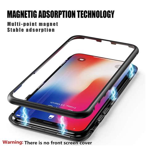 Metal Frame Magnetic Absorption Flip Cover Case For Iphone