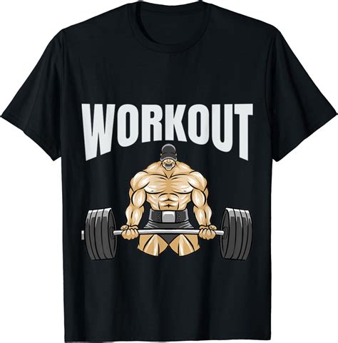 New Workout Design With Gym Dumbbell Weightlifting Fitness T Shirt Uk Clothing