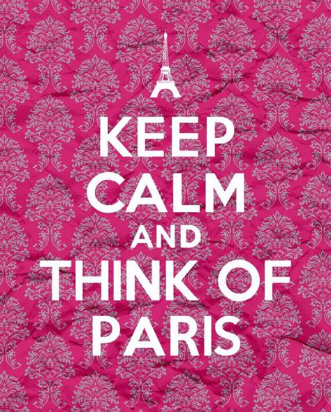 Keep Calm And Think Of Paris Print Paris Damask Paris Keep Calm