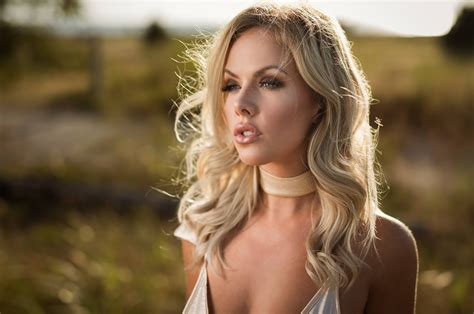 wallpaper face women outdoors blonde depth of field looking away long hair fashion