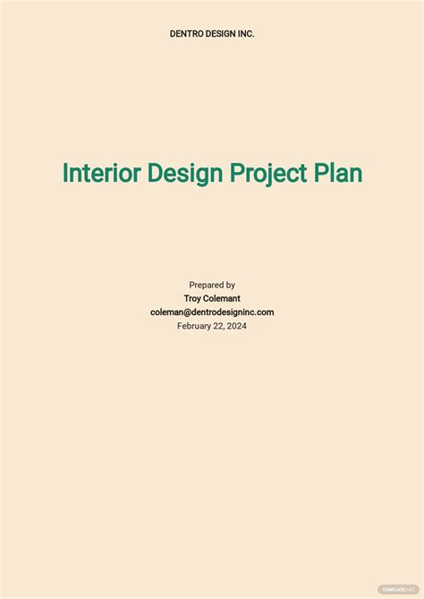 Project Design Plan Template