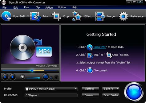 How to convert avi to mp4 online. VOB to MP4 Converter to Convert DVD VOB to MP4, MPEG-4, H.264