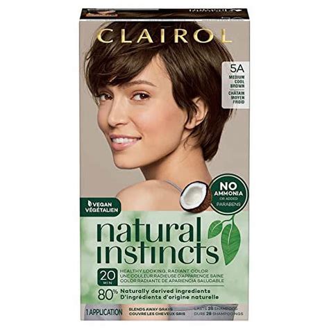 Clairol Natural Instincts Demi Permanent Hair Dye A Medium Cool Brown Hair Color Pack Of