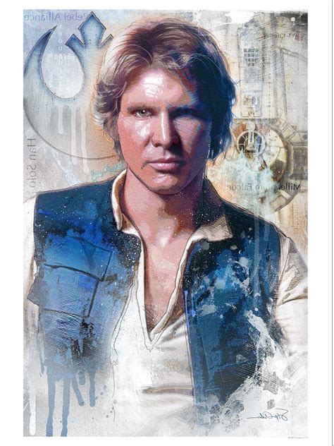 Han Solo Wallpaperportraitpaintingartposterstock Photography