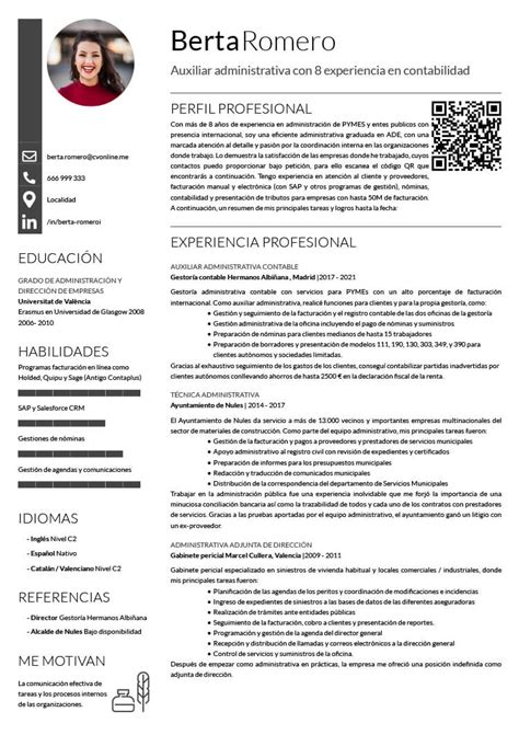 Ejemplos De Cv Administrativo