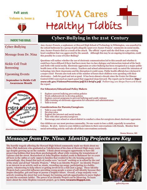Healthy Tidbits News Fall All 2016 Aug 17th By Tova Health Issuu