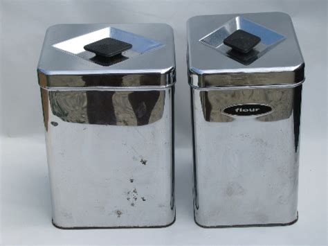 Shop for vintage kitchen canister set online at target. 50s-60s vintage kitchen canisters, mod silver chrome ...