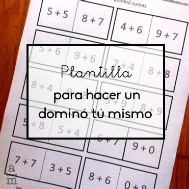 Desde aprender a contar o reconocer los primeros números sencillos. Plantilla para hacer un dominó tú mismo | Juegos matematicos para niños, Juegos de matemáticas y ...