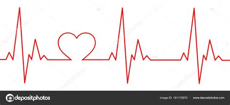 Heartbeat Graph Integrated Heart Cardiogram Showing Love Incorporating