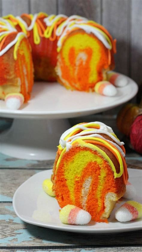 Candy Corn Bundt Cake Recipe Fall Desserts Easy Halloween Desserts Halloween Cakes