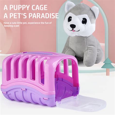 Childrens Plush Puppy Toy With Cage Toys And Games Temu