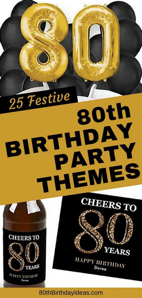 80th Birthday Party Theme Ideas