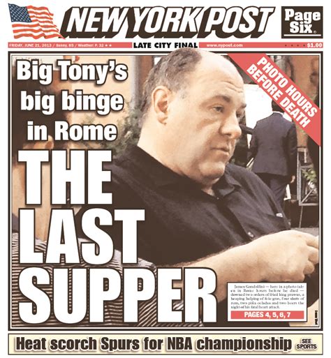 Post Covers On June 21st 2013 New York Post