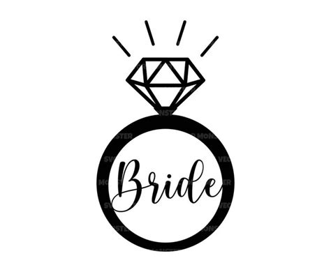 Bride Svg Wedding Diamond Ring Svg Engagement Ring Svg Etsy In 2022