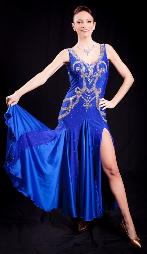 elegant royal blue ballroom dress