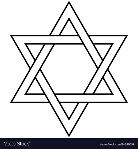 Star Of David Icon Symbol Israel Judaism Vector Image