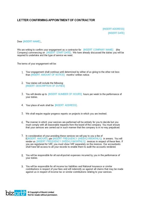 It is generally sent when the applicant cleared all the rounds of assessment in an interview of a position in a company. Building Contractor Appointment Letter - How to create a Building Contractor Appointment Letter ...