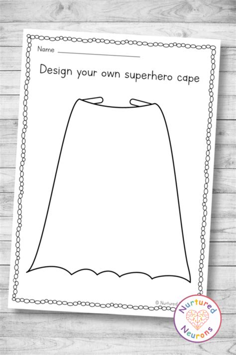 Design Your Own Superhero Cape Printable Template For Kids Nurtured