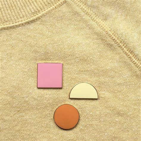 Plain Pins Geometric Pin Pin And Patches Fabric Accessories