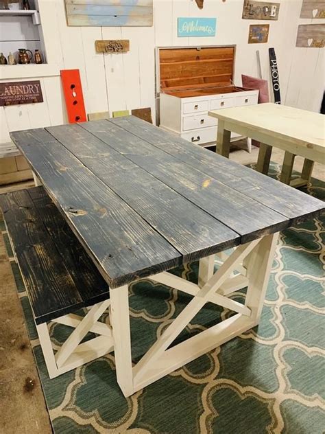 Check spelling or type a new query. Rustic Farmhouse Table With Benches with Carcol Gray ...