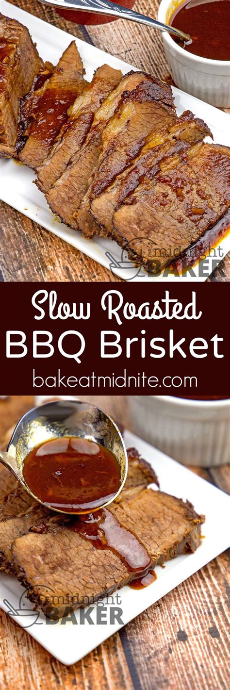 Why brisket is ideal for slow cooking. This brisket is cooked low and slow in the oven so the ...