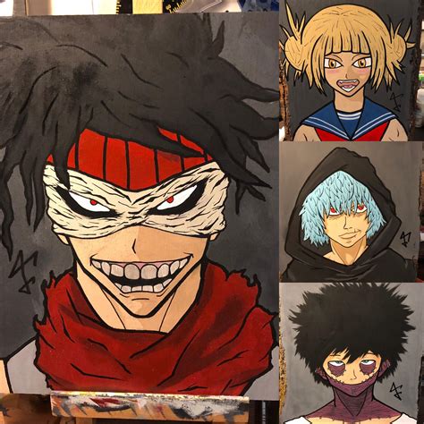 Oc Fanart My Hero Academia Villains In Acrylic Ranime