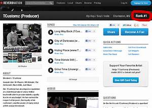 Music Producer Tcustomz 1 In Reverbnation Hip Hop Charts For