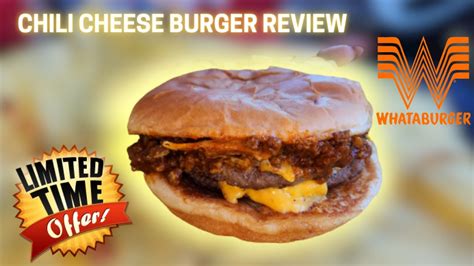 Whataburger New Limited Time Chili Cheese Burger Review Youtube