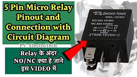 How To Connection 5 Pin Micro Relay Pinout 5 Pin Micro Relay केसे