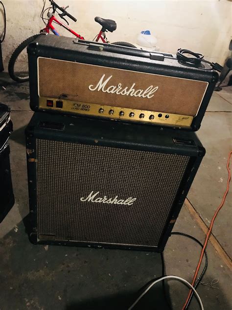 1986 Marshall Half Stack 100 Watt Jcm 800 Head And 4x12 Reverb