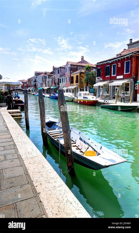 Street View Of Murano Italy Stock Photo Alamy