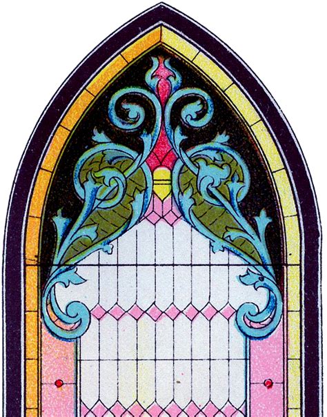 Vintage Stained Glass Gothic Window Image The Graphics Fairy