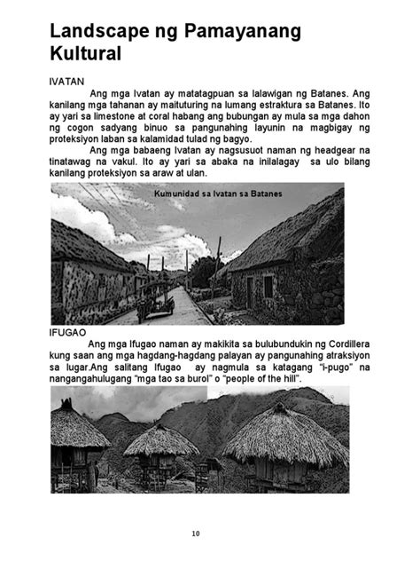Landscape Ng Pamayanang Kultural Docx Mapeh 4 And 6 Fused Pdf