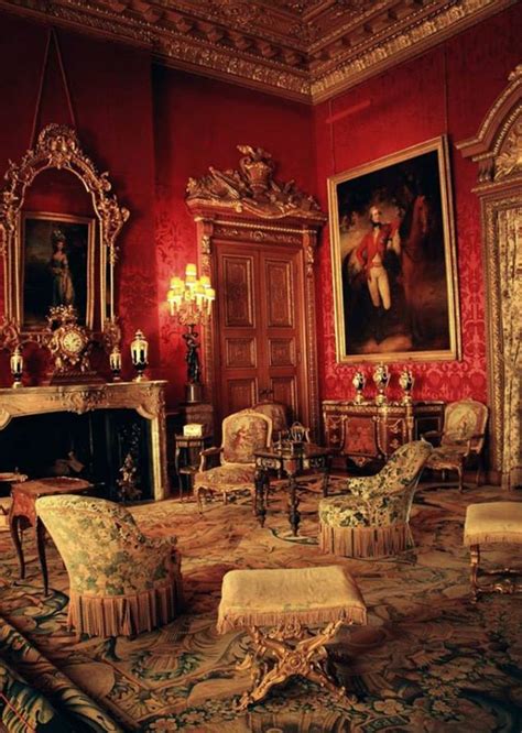 Red Drawing Room Of Waddesdon Manor Uk French Interiors French Style