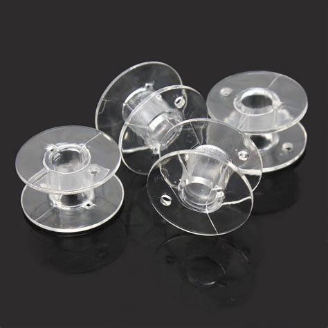 25pcsset Clear Plastic Empty Bobbins Sewing Machine Spools With