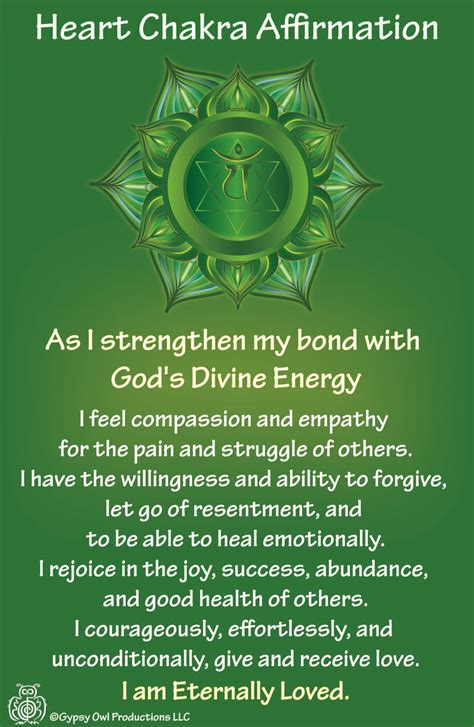 Heart Chakra Affirmation Listing 209760710 7 Chakra Affirmation Cards With