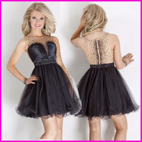2015 Beaded Short Homecoming Dresses Black Tank 8th Grade Graduation