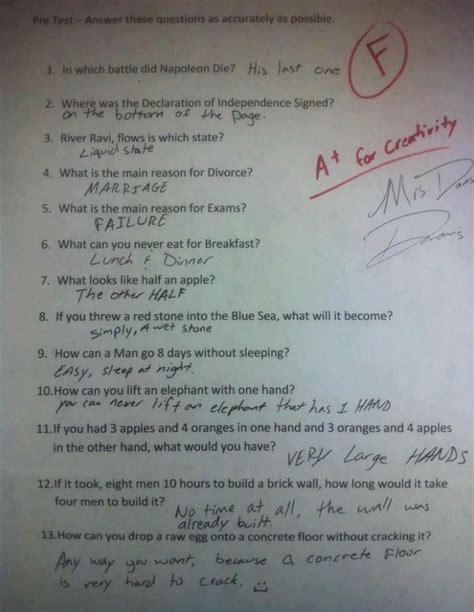 Serious Question And Funny Answers This Is How Smart Kids Give A