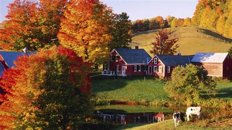 Autumn Vermont Farms Fall Desktop Backgrounds New England Fall