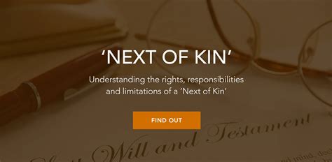Close friend, spouse, or partner (for example on hospital admission form), one of someone's close ones. What exactly does Next of Kin mean? - ARM Trustees